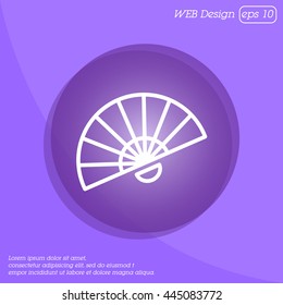 Web line icon. Veer, fan