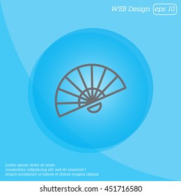 Web line icon. Veer, fan