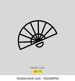 Web line icon. Veer, fan