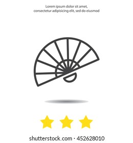 Web line icon. Veer, fan