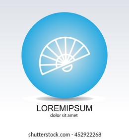 Web line icon. Veer, fan