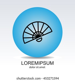 Web line icon. Veer, fan