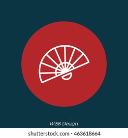 Web line icon. Veer, fan
