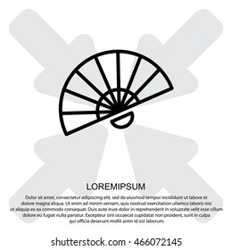 Web line icon. Veer, fan