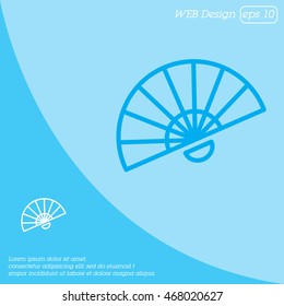 Web line icon. Veer, fan