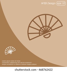 Web line icon. Veer, fan
