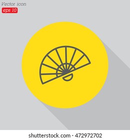 Web line icon. Veer, fan