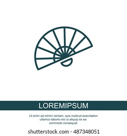 Web line icon. Veer, fan