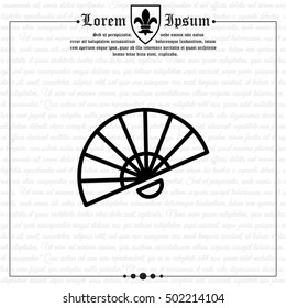 Web line icon. Veer, fan