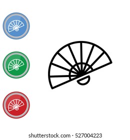 Web line icon. Veer, fan