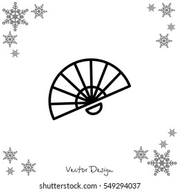 Web line icon. Veer, fan