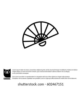 Web line icon. Veer, fan