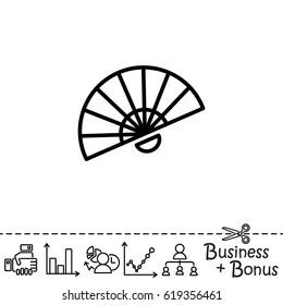 Web line icon. Veer, fan