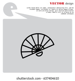 Web line icon. Veer, fan