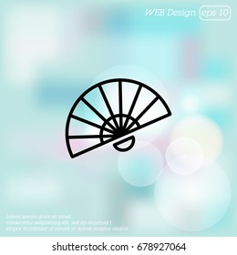 Web line icon. Veer, fan