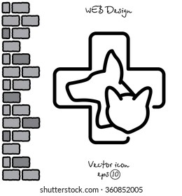 Web line icon. Veterinary medicine icon.