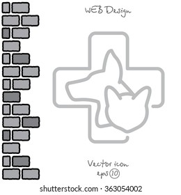 Web line icon. Veterinary medicine icon.