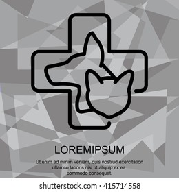 Web line icon. Veterinary medicine icon.