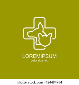 Web line icon. Veterinary medicine icon.