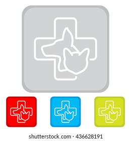 Web line icon. Veterinary medicine icon.
