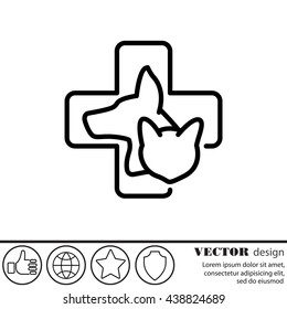 Web line icon. Veterinary medicine icon.