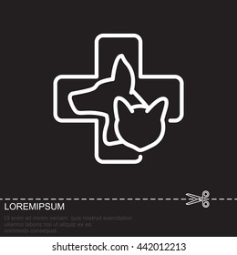 Web line icon. Veterinary medicine icon.