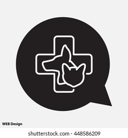 Web line icon. Veterinary medicine icon.