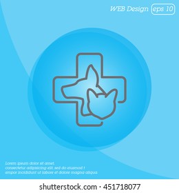 Web line icon. Veterinary medicine icon.