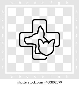 Web line icon. Veterinary medicine icon.