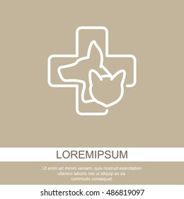 Web line icon. Veterinary medicine icon.