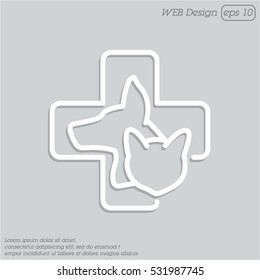 Web line icon. Veterinary medicine icon.