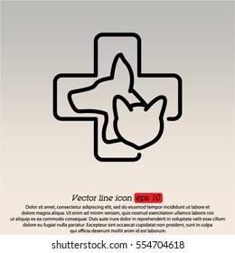 Web line icon. Veterinary medicine icon.