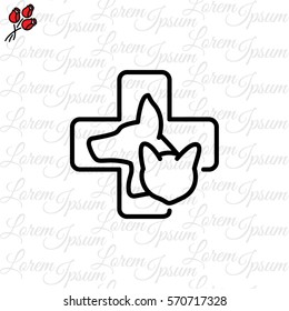 Web line icon. Veterinary medicine icon.