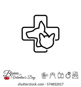Web line icon. Veterinary medicine icon.