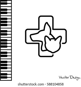 Web line icon. Veterinary medicine icon.