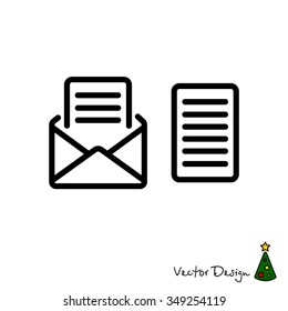 Web line icon. View Post, message