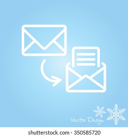Web line icon. View Post, message