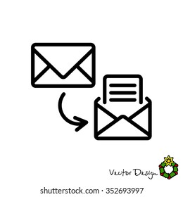 Web line icon. View Post, message