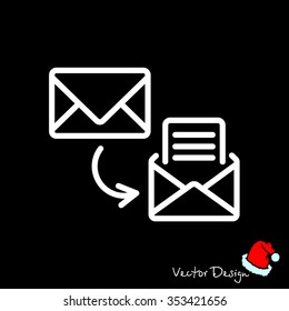 Web line icon. View Post, message