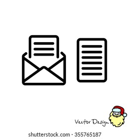 Web line icon. View Post, message