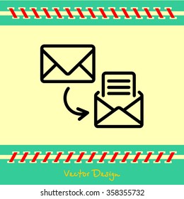 Web line icon. View Post, message