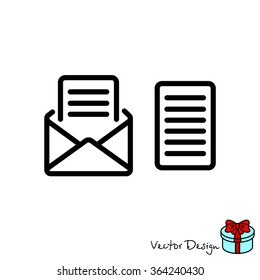 Web line icon. View Post, message