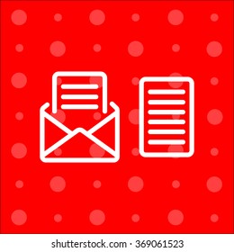 Web line icon. View Post, message