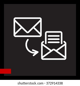 Web line icon. View Post, message