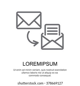 Web line icon. View Post, message