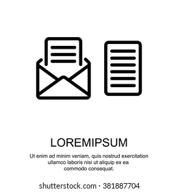 Web line icon. View Post, message