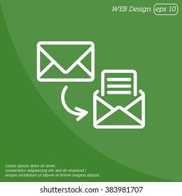 Web line icon. View Post, message