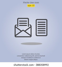 Web line icon. View Post, message