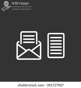 Web line icon. View Post, message
