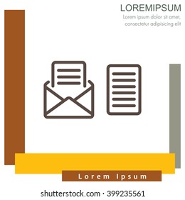 Web line icon. View Post, message